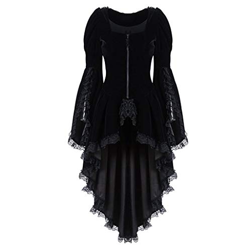TIFENNY Halloween Dresses for Women Vintage Long-Sleeved Waist Back Bandage Lace Stitching Jacket Overcoat Tuxedo Dress in Kenya | Whizz Wool & Pea Coats TIFENNY Halloween Dresses for Women Vintage Long-Sleeved Waist Back Bandage Lace Stitching Jacket Overcoat Tuxedo Dress in Kenya | Whizz Wool & Pea Coats