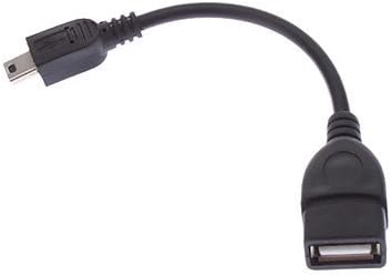 USB A Female to Mini USB Male OTG Cable (0.1M)