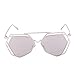 ABC® Twin-Beams Geometry Design Women Metal Frame Mirror Sunglasses Cat Eye Glasses