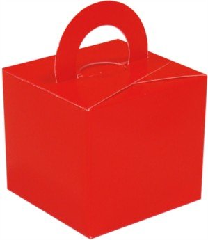 Red Gift Box - Ideal For Balloon Weights (Pack Of 10)