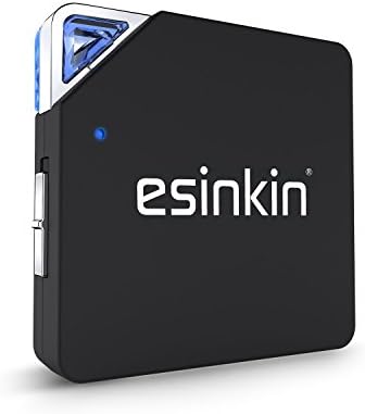 Esinkin Bluetooth Transmitter Receiver 2 in 1 Wireless 3.5mm Audio Adapter for Home Stereo System Headphone TV Music Speaker PC and MP3 players(aptx Low Latency for TX and RX)