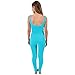 STRETCH IS COMFORT Women's Cotton Tank Unitard Turquoise Medium