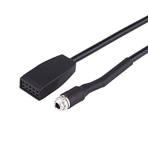 image for Qiilu 3.5mm Audio Input Mode Cable + MP3 Cable Car Female Aux Auxiliar