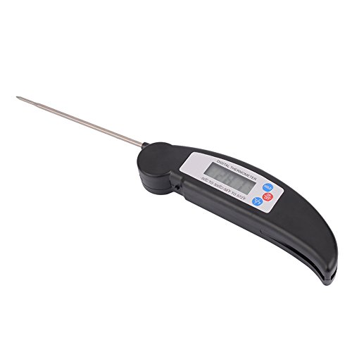 CactusAngui Instant Read Digital Cooking Thermometer Long Sensitive Fold Probe Large Digits Black