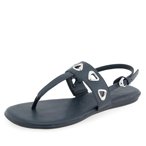 Aerosoles Women's Iago Flat Thong Sandal, Navy Faux Leather, 12M at Amazon