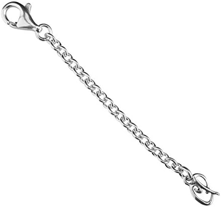 Sterling Silver Small Round Link Extender Chain 3 Inch