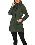 Doreyi Lightweight Raincoat for Women Waterproof Packable Hooded Outdoor Hiking Long Rain Jacket Active Rainwear
