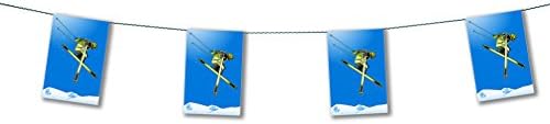 Party Deco Ski Plastic Bunting 17ft Lengths