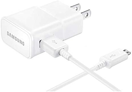 Adaptive Fast Wall Adapter Micro USB Charger for Samsung Galaxy S7 S7 Edge S6 S6 Edge Note 5 Note 4 J2 Prime J7 Prime A5 Bundled with UrbanX Micro USB Cable Cord – 6ft Super Fast Charging Kit – White