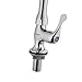 JOMOO Cold Water Wet Bar Sink Faucet Single Handle Single Hole Brass Chrome Outdoor RV Kitchen Sink Faucet Commercial Style Modern Utility Faucet Drinking Water Deck Mount Round Handle