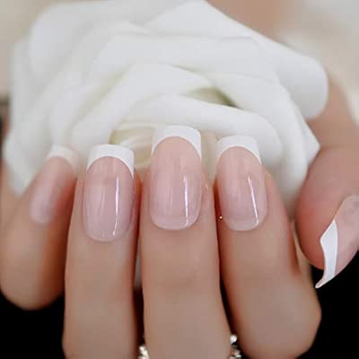 Echiq Uñas Postizas De Color Beige Forma Cuadrada Color