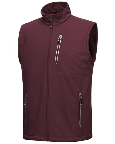 33,000ft Men's Windproof Lightweight Golf Vest Outerwear Sleeveless Jacket