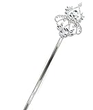 Edith qi Magic Wands Tulip Lotus Scepter Rhinestone for Wedding Costume Party Festival