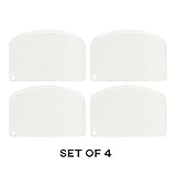 Happy Sales HSPS-4 Bowl Scraper (Set of 4), White