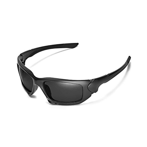 Walleva Replacement Lenses Oakley Scalpel Sunglasses - Multiple Options Available (Black - Polarized)