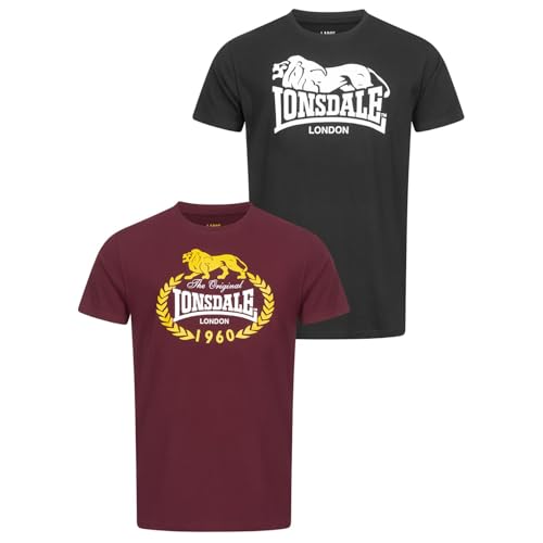 Ecclaw T-Shirt Loisirs, Noir/Oxblood, M Homme