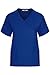 MedPro Women's Solid Medical Scrub Set Mock Wrap Top and Cargo Pants Royal Blue M