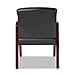 Alera ALE Reception Lounge Series Guest Chair, Cherry/Black Leather