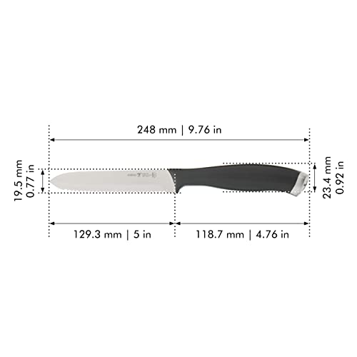 HENCKELS Silvercap RazorSharp 5inch Serrated Utility Knife, Tomato