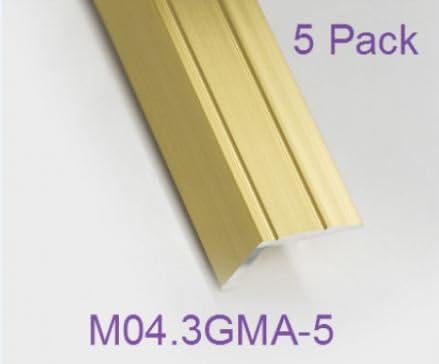 Aluminium Door Bar - Angle Edge - Peel &amp; Stick -L 900 x W 32mm x 8mm - Matt Gold - by Interfloor