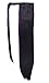 SEIKEA Clip in Ponytail Extension Wrap Around Long Straight Hair Extension 28 Inch Synthetic Hairpiece - Black (Dark Purple Highlight)