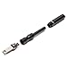 The Friendly Swede Set of 2 Pocket Fire Starters + Paracord Keychain in Premium Gift Box - Ferro Rod Steel Striker (Black)