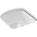 Kohler K-5848-0 Napa under-mount bar sink with no faucet holes, 1, White