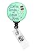 Limeloot Coffee Scrubs and Rubber Gloves Nurse Badge Reel Retractable - Cute Nurse Badge Holder with 360 Swing Badge Clip and 34 Inch Cord