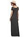 MakeMeChic Women's Short Sleeve Loose Casual Plain Long Maxi Dress