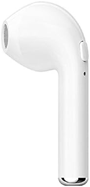 Bluetooth Earbud In-Ear Wireless Mini V4.1 Earpiece i7 Stereo Music Heavy Bass Headphone with Microphone Small Ear Noise Cancelling No Wire Portable for iPhone 7/7S 6/6S Plus White (Single Right Ear)