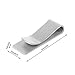 BKID Portability Money Credit Card Clip Stainless Steel Silver Clip Durable Metal Pocket Holder
