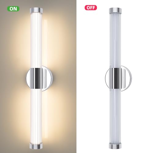 TYhogar LED Wall Lamp Indoor Wall Lamp 12W Chrome Colour Modern Hallway 60.5 cm Stair Lamp 360° Suitable for Living Room, Bedroom and Kitchen
