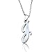 FUNRUN Womens Mens Stainless Steel Initial Letter Pendant Necklace,Letter J