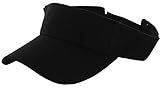 Dealstock Plain Men Women Sport Sun Visor Adjustable Velcro Cap (29+ Colors)