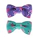 azuza Breakaway Cat Collar with Bell, 2 Pack Safety Buckle Cat Collars with Cute Bowtie, Flamingo Pattern, Adjustable from 8