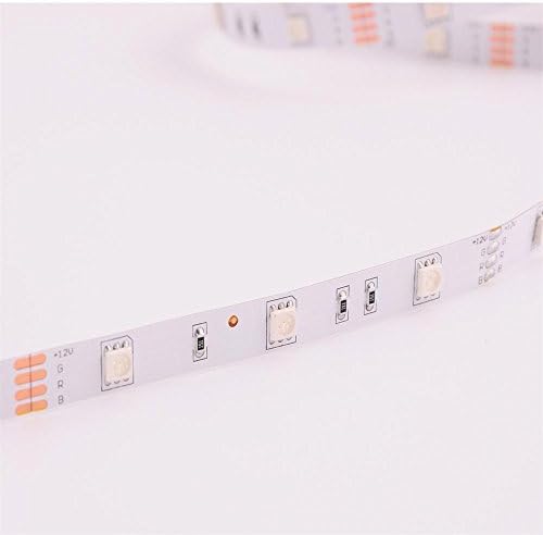 LED Strip Lights Indoor IP30 Non-waterproof 12V, 16.4FT 5M 30LEDs 150LEDs RGB Multicolor SMD 5050 White PCB TARGOPOP