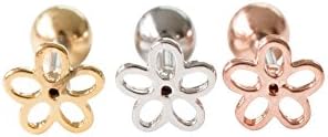 16g Body jewelry cartilage ear studs earring cute cool earring tragus helix earring barbell for women teens girls men leaf flowers earring Piercing-MF,leaf jewelry,flower jewelry