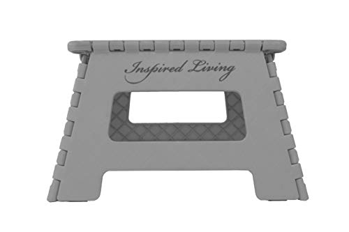 Inspired Living Step Heavy Duty folding-stools, 9" High, DARK GREY - Thumbnail 7