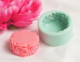 Popular Round Floral 0140 Craft Art Silicone Soap mold Craft Molds DIY Handmade soap molds