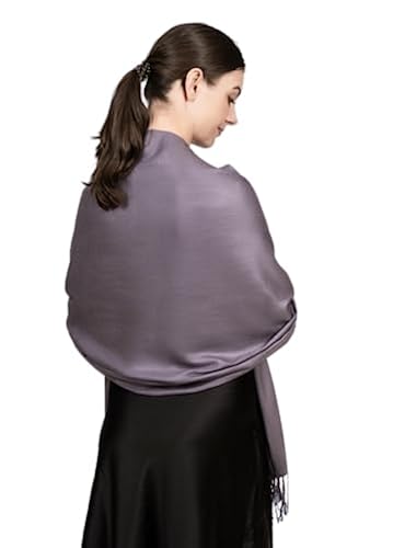 Achillea Soft Silky Solid Pashmina Shawl Wrap Scarf for Wedding Bridesmaid Evening Dress (Charcoal Grey) in Dubai - UAE | Whizz Wraps & Pashminas Achillea Soft Silky Solid Pashmina Shawl Wrap Scarf for Wedding Bridesmaid Evening Dress (Charcoal Grey) in Dubai - UAE | Whizz Wraps & Pashminas