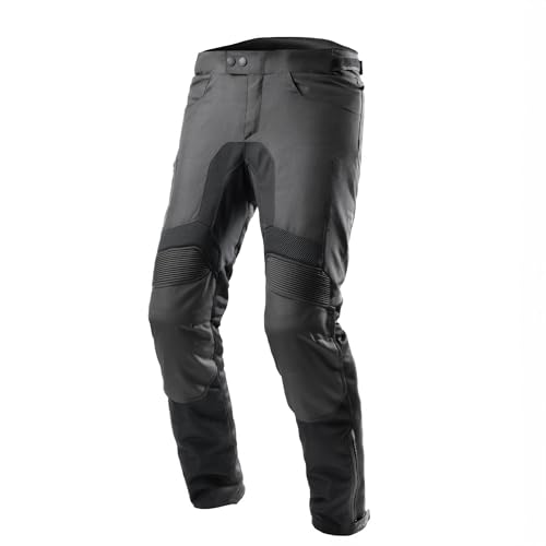 REBELHORN Jax Pants Motorcycle Trousers, Black, 4XL, Mens