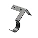 CHIMEI Single Curtain Rod Brackets 4pcs No Drilling Holders Tap into Frame Window Holders Black