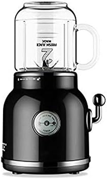 GJFeng Portable Juicer Fruit Bumper Retro Remote Sensing Switch Double Cup Double Cover 6 Page Blade Red 21 Oz 16 Cm * 13.6 Cm (color : BLACK, Size : 16cm*13.6cm)