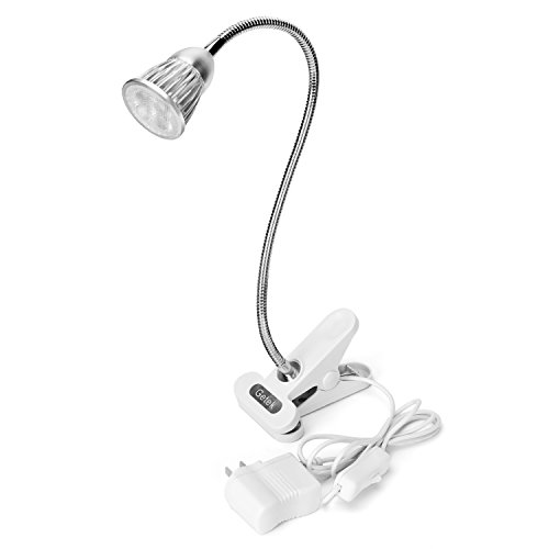 Getek 5W Led Plant Grow light with Free Cord Organizer-Clip On and Flexible Neck-Perfect for Small Plants in Office and Home and Indoor Garden/Greenhouse