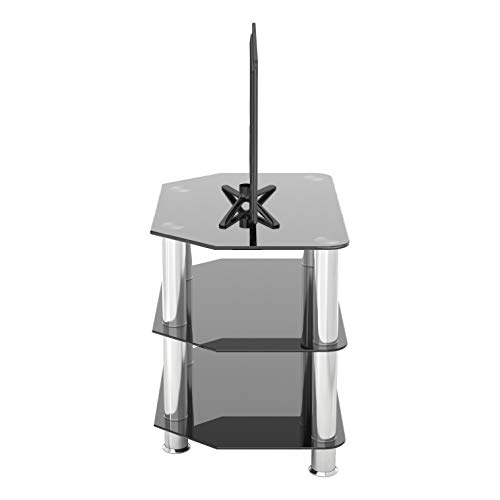 mahara Black Glass TV Stand 60cm for TVs up to 32" Pricepulse