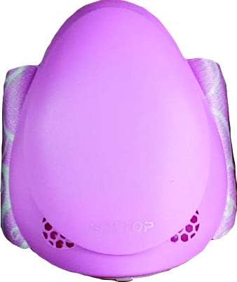 Smart Vayu Anti Air Pollution Electric Mask, Battery Powered 3 Speed Fan, Air Flow 8 L/Second, Multi-layer Filter, PM 2.5, 99% Efficiency (Pink)