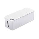 Bluelounge CableBox cable organizer hides messy, loose, tangled cables White color (CB01WH)
