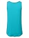DRESSIS Women's Basic Sleeveless Round Neck Hi Low Summer Tank Top JADE 2XL