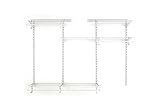 ClosetMaid 8808 ShelfTrack Adjustable Closet Organizer Kit, White, 4' to 6'