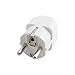 European Travel Plug Adapter, Power Plug Schuko Type E/F for Germany, France, Europe, Russia,South Korea,Egypt, Iran, Indonesia,2-Pin Grounded Plug (Type E/F,3 Pack, Grounded)- White Color